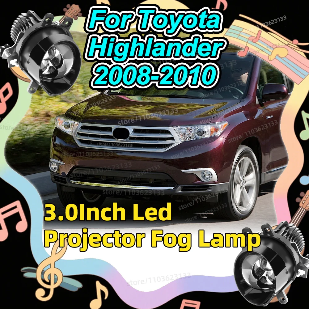 

3 Inch Bi-led Fog Lights Led Projector Lens Fog Lamp For Toyota Highlander 2008 2009 2010
