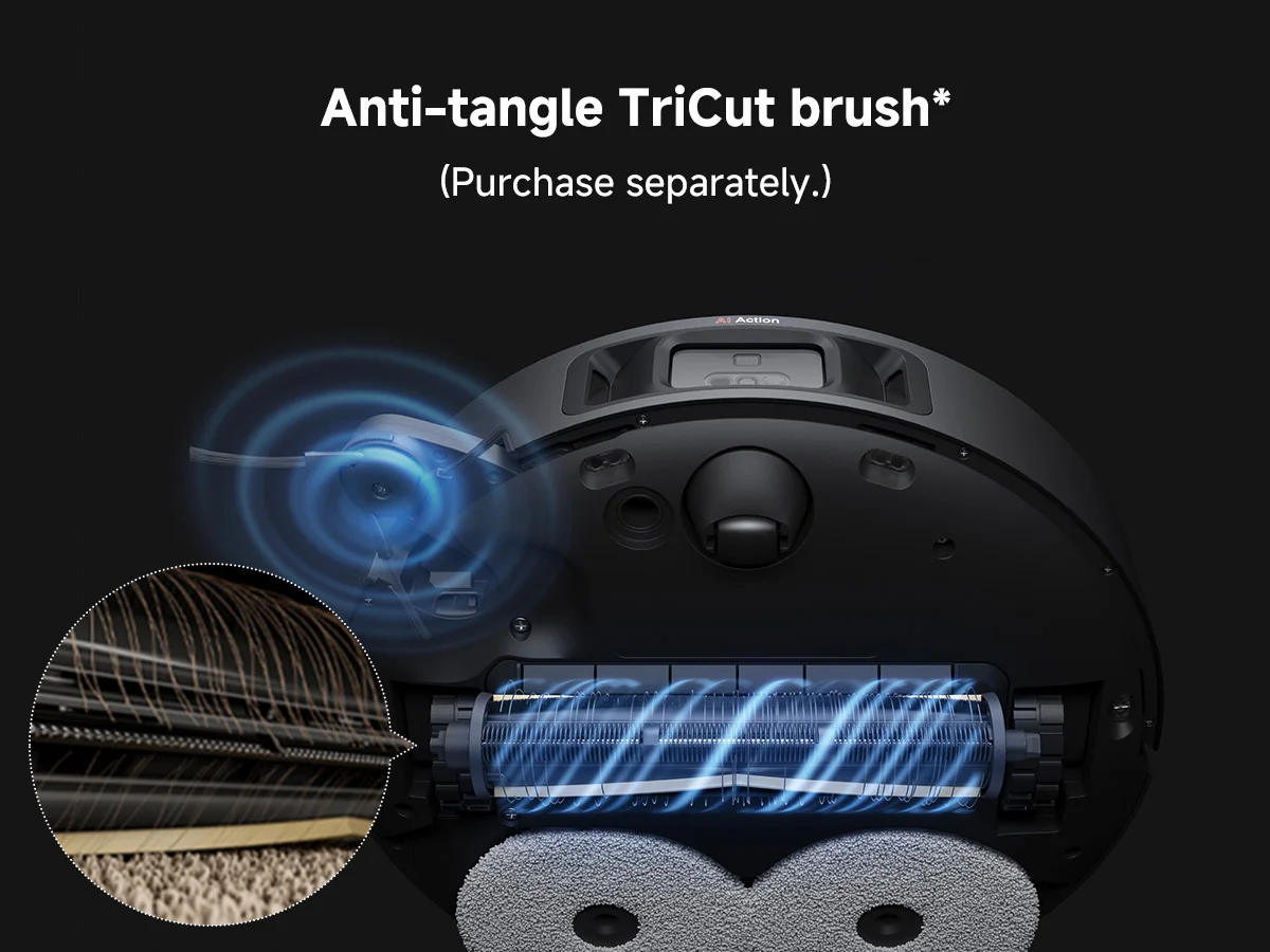 Refurbished DREAME Govac 508 Robotic Vacuum with Removable & Liftable Mop, 12,000Pa Suction, Side Brush Extensive Cleaning, 158°F Mop & Washboard Self Cleaning, Auto-Empty, Auto Refill, liftable Brushes