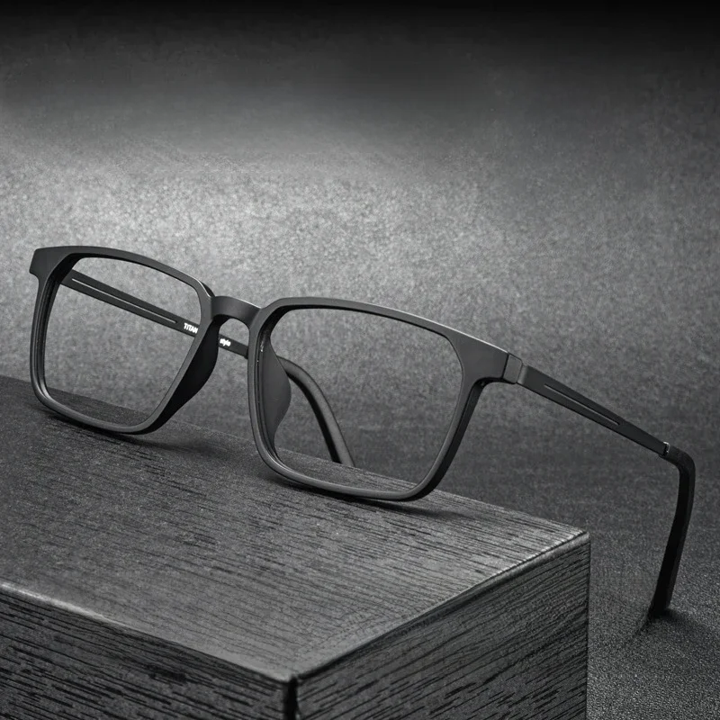 Titânio puro óculos de leitura para homens, presbiopia eyewear, luz azul anti, dioptrias + 1.0 a +