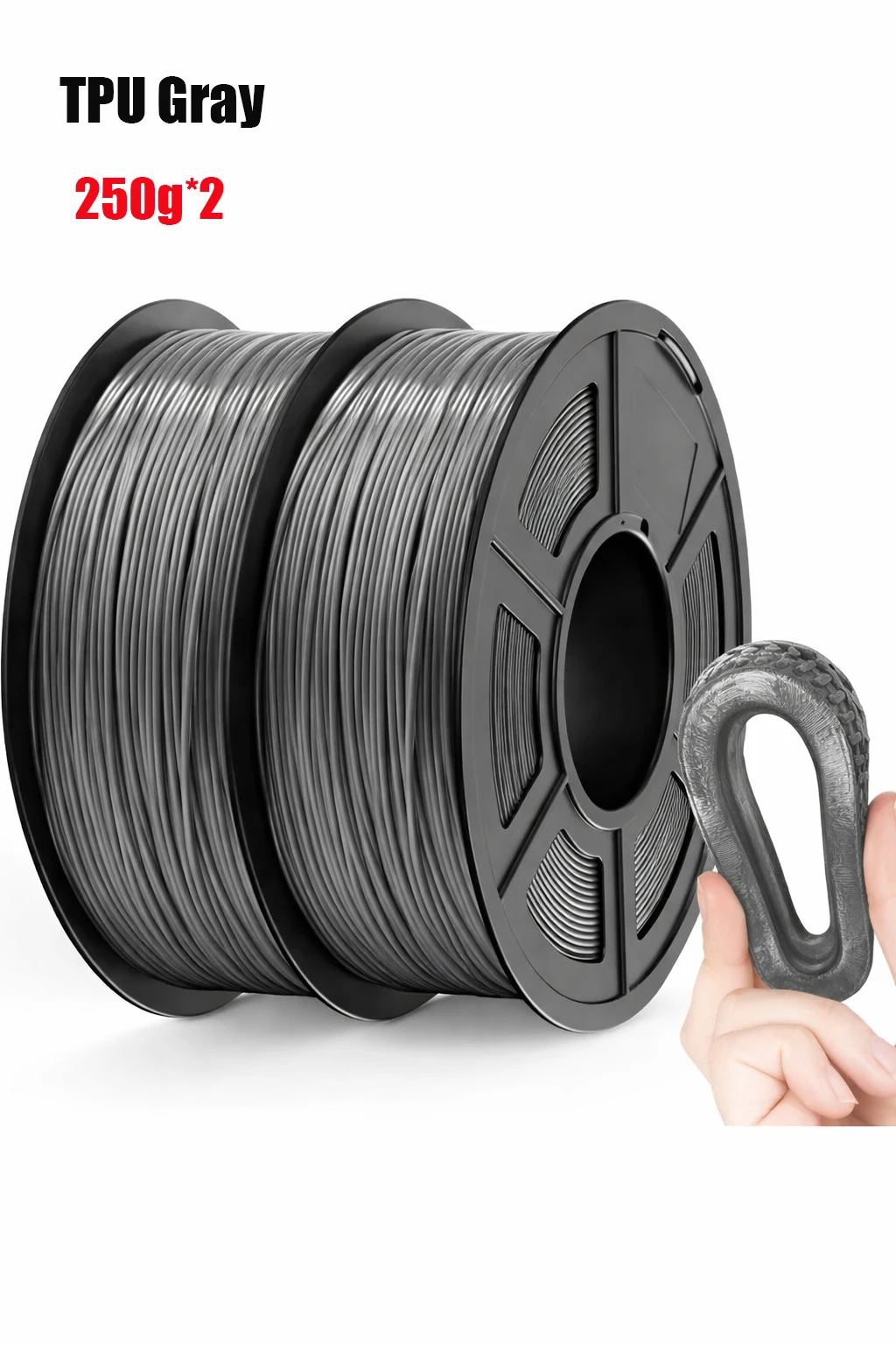 Blauw TPU-filament 1,75 mm flexibel 3D-printerfilament met Shore-hardheid 95A, sterke elasticiteit en slijtvastheid 250G