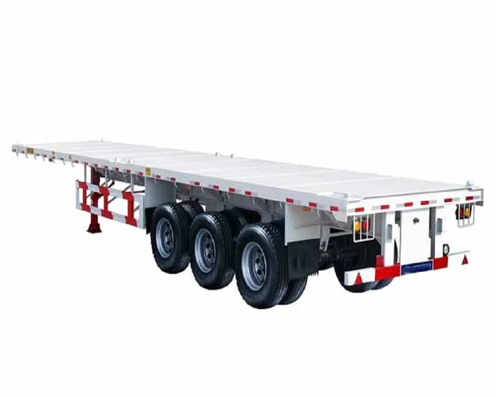 3 Axle 40ft Container Semi Trailer Chassis Flat Bed Flatbed Trailer