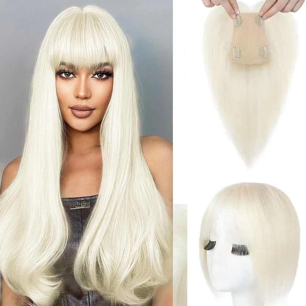 Real Human Hair Toppers for Women & Men - 12 Inch 360° 3D Middle Part Straight Hairpiece for Thinning Hair, Natural Look Hairpiece for All Ethnicities, Elegant Hair Addition, Hair Accessories, Versatile Hairpiece, Seamless Blend, Premium Hairpiece