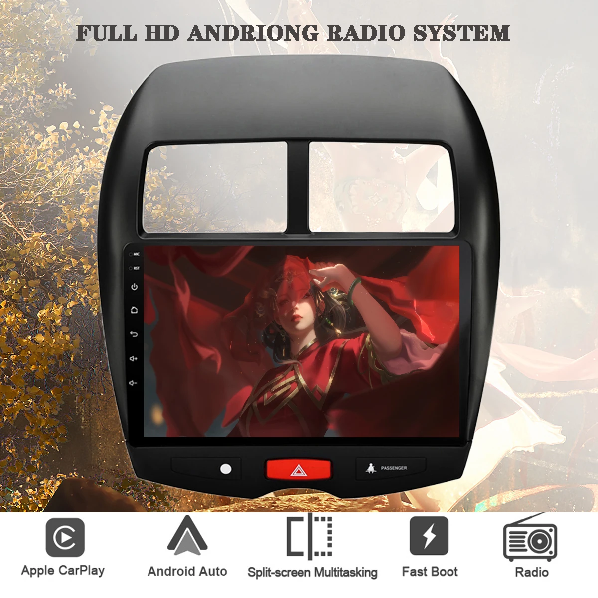 

10.2" Android 13.0 Octa Core Car GPS Radio for Mitsubishi ASX For Citroen C4 Peugeot 4008 Navi Multimedia 8G+128G radio Stereo