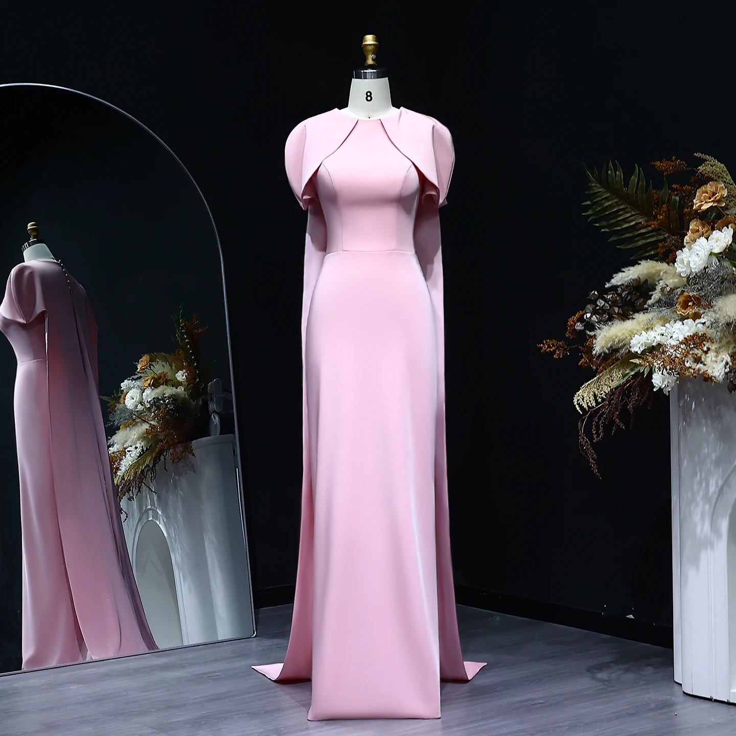 Sharon Said Saudi-Arabien Elegantes Rosa Burgunderrotes Schwarzes Meerjungfrauen-Abendkleid für 2026 Dubai Party Hochzeitskleider SF033 Maßanfertigung – Detail 5