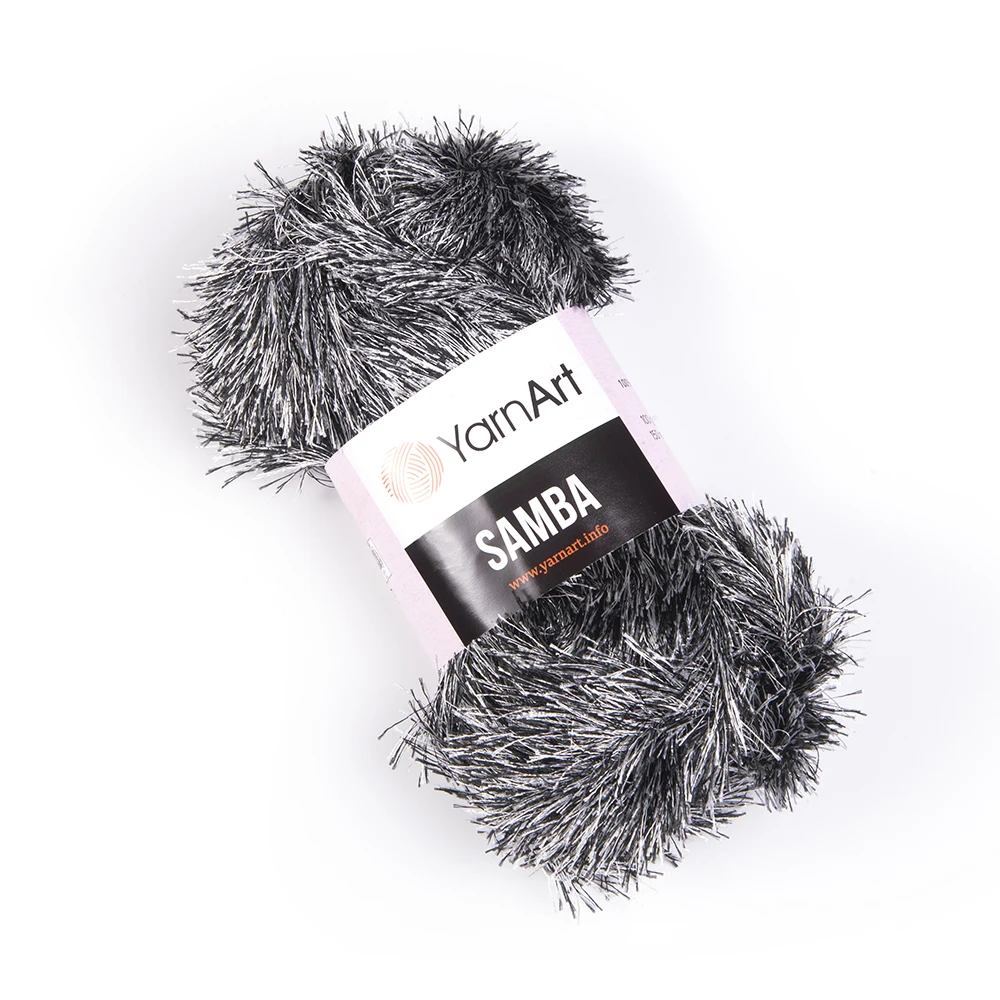 YarnArt Samba Hairy Yarn - 46 Color Options - 150 Meters (100gr) - Polyester - Beret - Booties - T-shirt - Home Decoration - Scarf - Shawl - Vest - Soft - Blouse - Dress - Skirt - Middle - DIY - MADE IN TURKEY