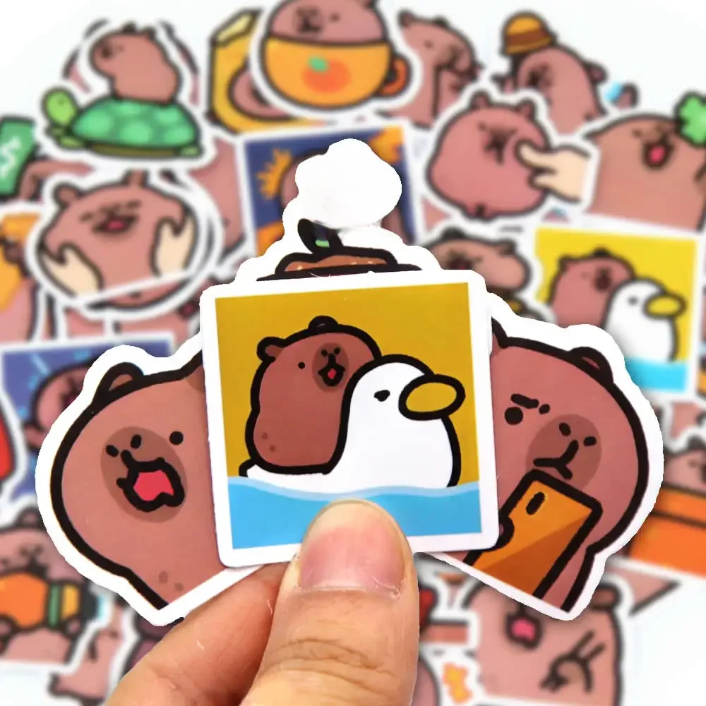 AliExpress LOLEDE 10/50/100pcs Capybaras Stickers Cartoon Cute Decals Toy Stationery Guitar Phone Bicycle Laptop