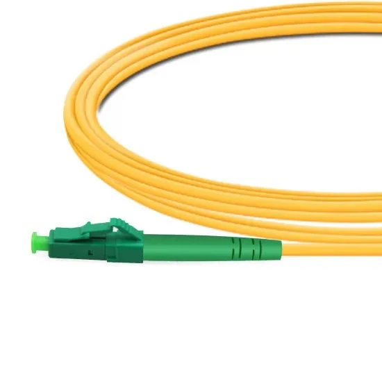 Simplex OS2 Single Mode LC APC to LC APC PVC (OFNR) Fiber Optic Cable
