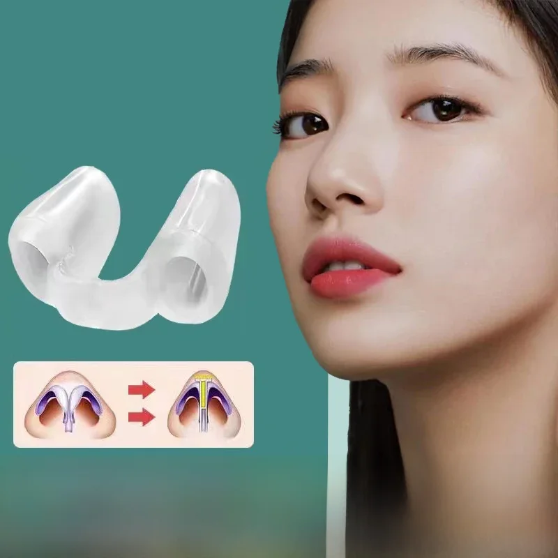 Support de narine rhinoplastie post-opératoire en Silicone, moule de mise en forme du nez tordu, fixateur de Correction d'aile nasale, pince nasale de beauté, 1 pièce