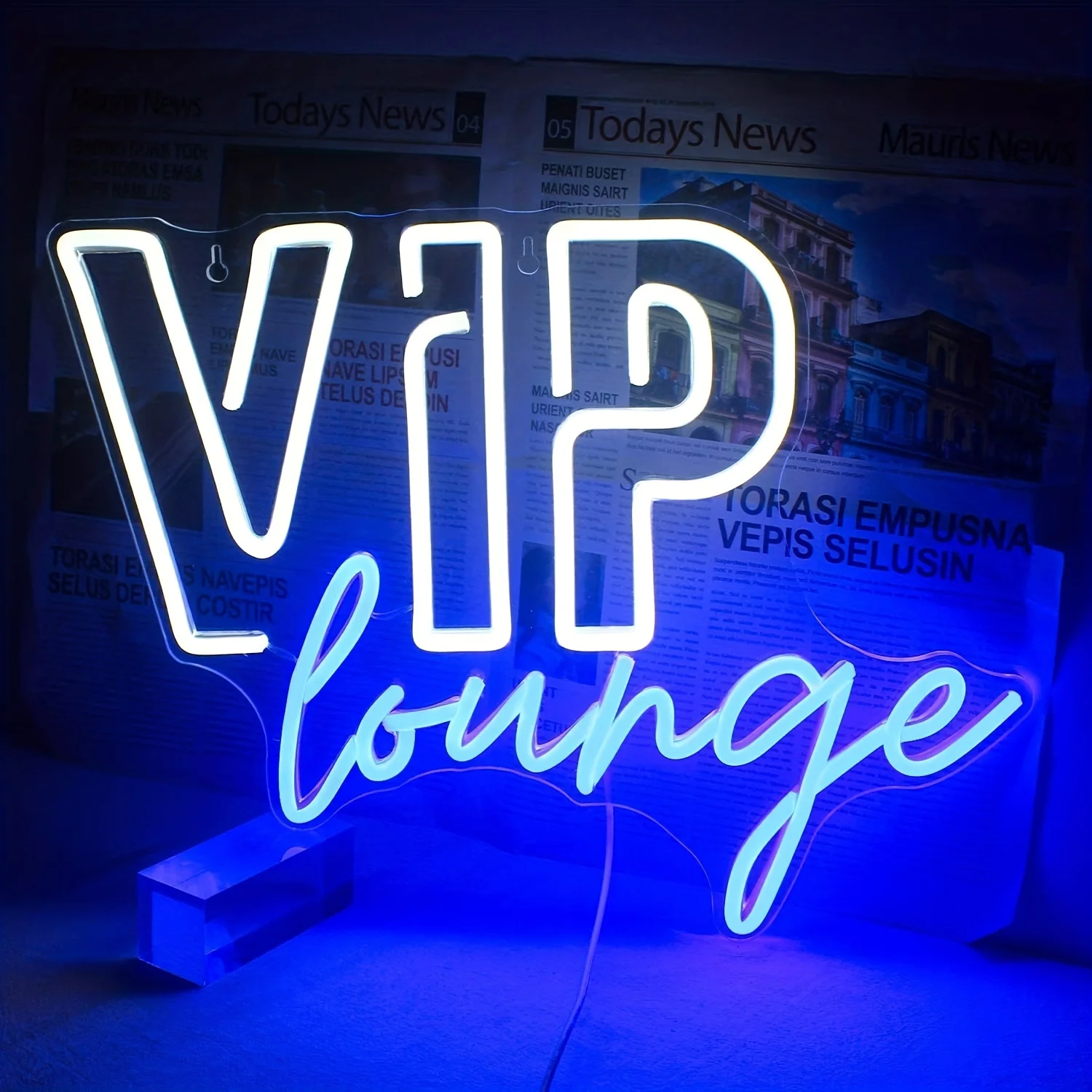 

VIP Lounge Neon Wall Decoration, Dimmable Switch USB Power Supply, Suitable for Room Office Hotel Cafe Birthday Party