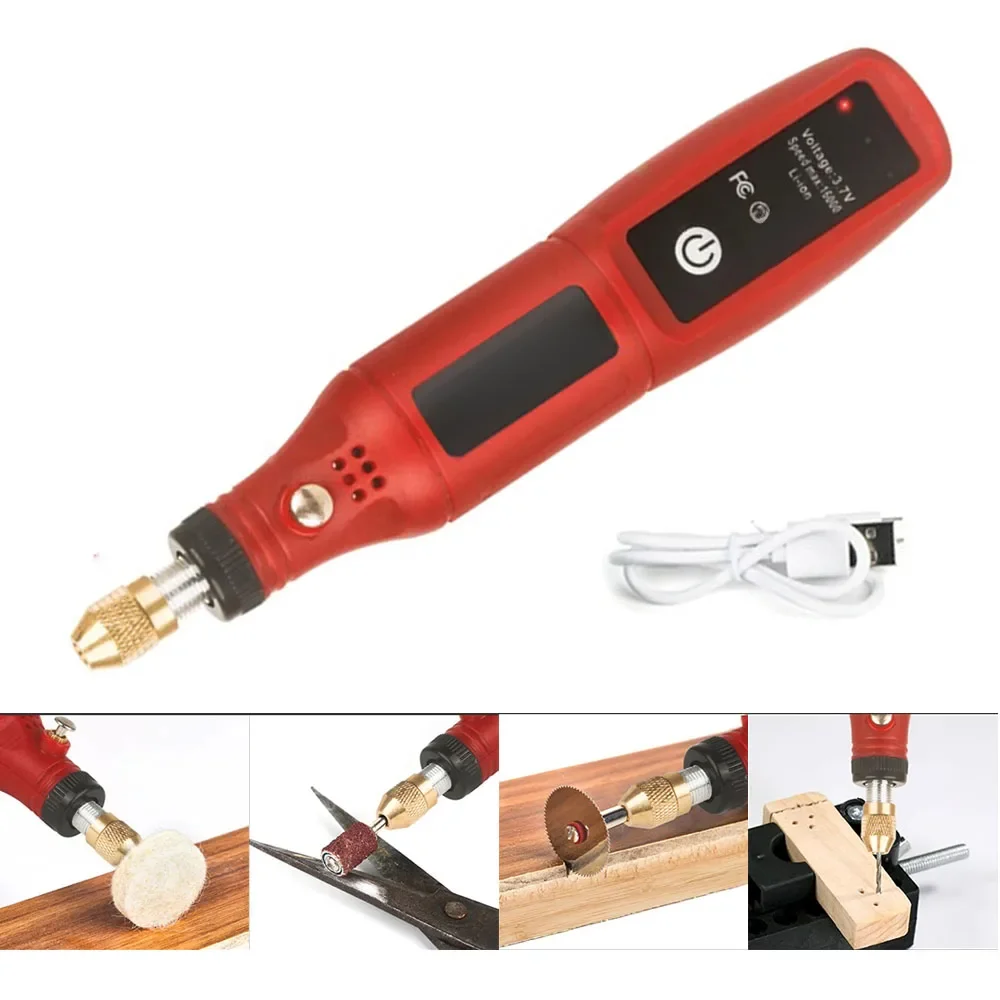 Wireless Engraving Pen For Dremel Home DIY Mini Cordless Drill Power Tools Electric USB Drill Grinder Grinding Accessories Set