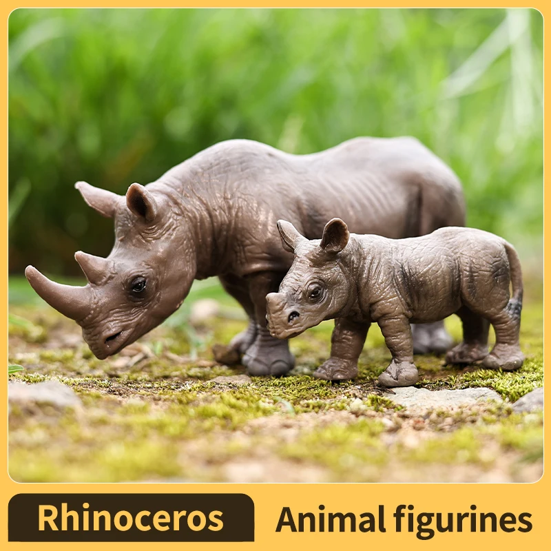 

Rhinoceros Toy Figurine - Realistic, Hand-Painted Rhinos Model Figure - Safe, Educational Toy for Boys, Girls & Kids Ages 3+