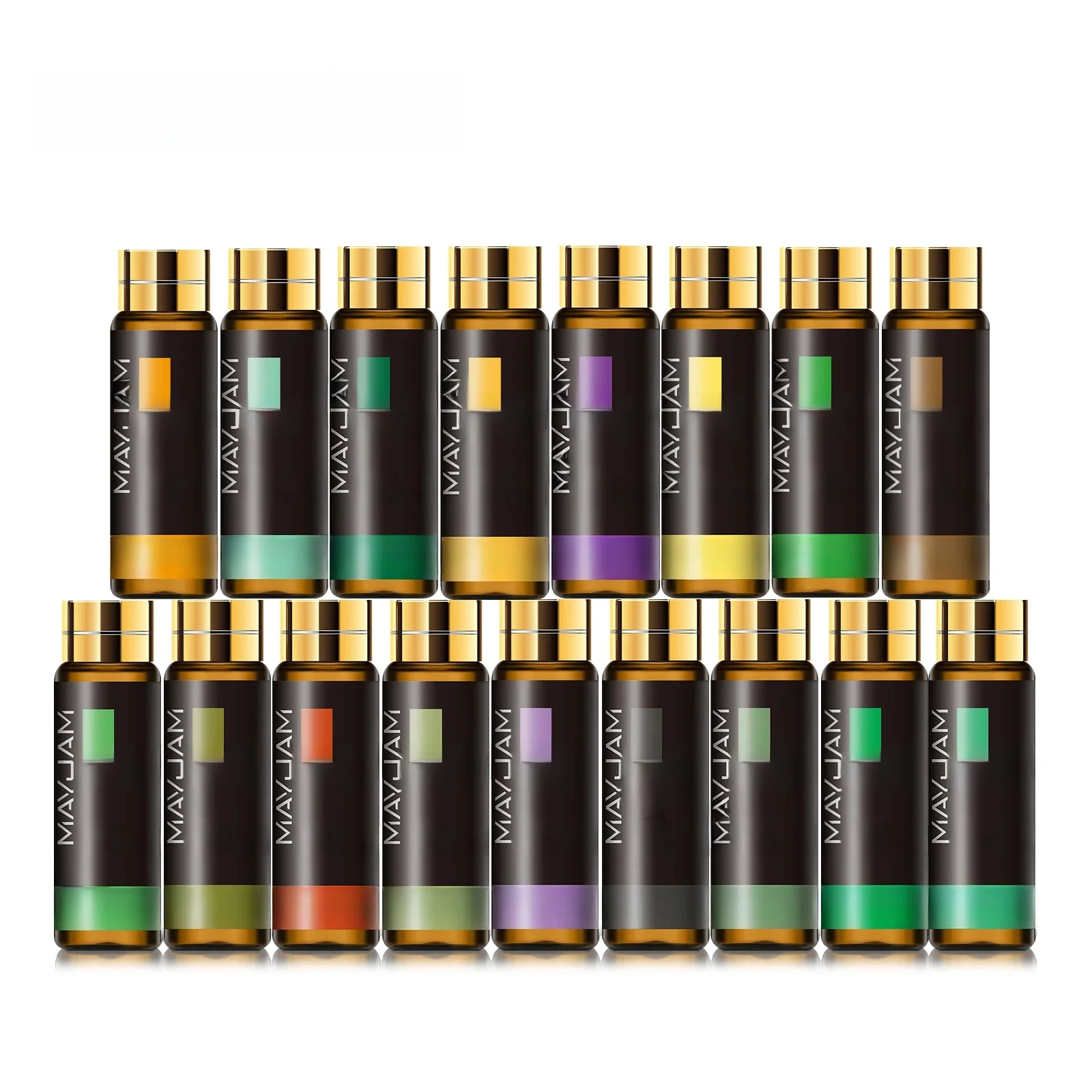 MAYJAM-Huile essentielle pure, eucalyptus, vanille, bois de santal, jasmin, bergamote, citronnelle, enna, pamplŒusse, 10ml, 1 pièce