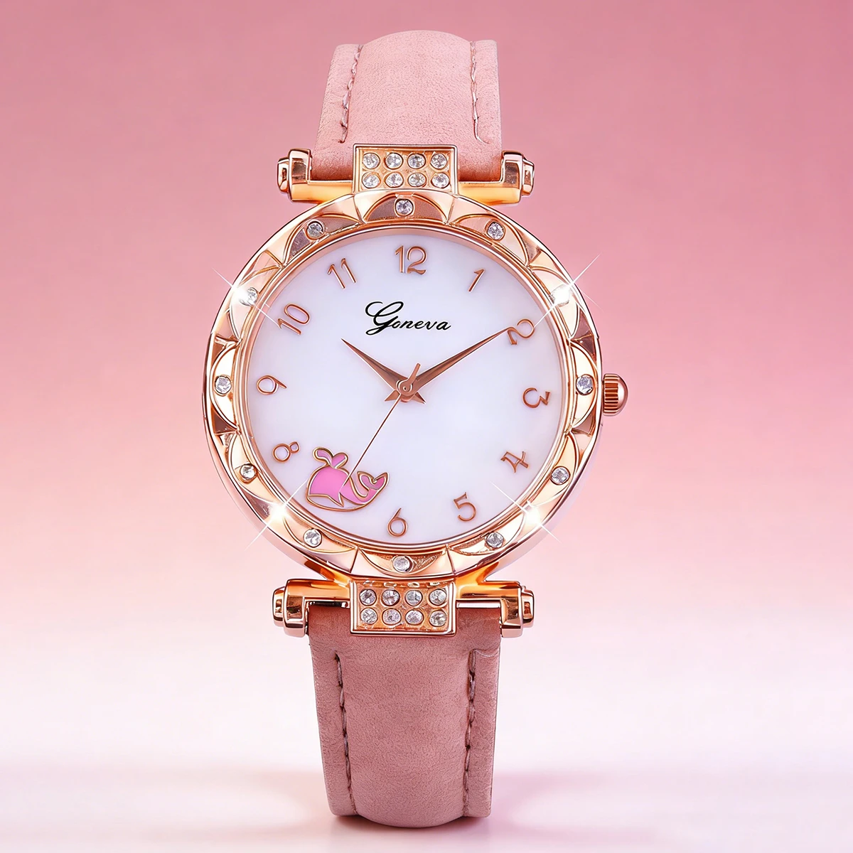 5-Piece Set, Casual and Simple Cute Quartz Watch with Butterfly Bracelet, Necklace, and Earring Set, Cute and Charming, Versatile for Everyday Wear, Suitable for Daily Wear, Holiday Gift.