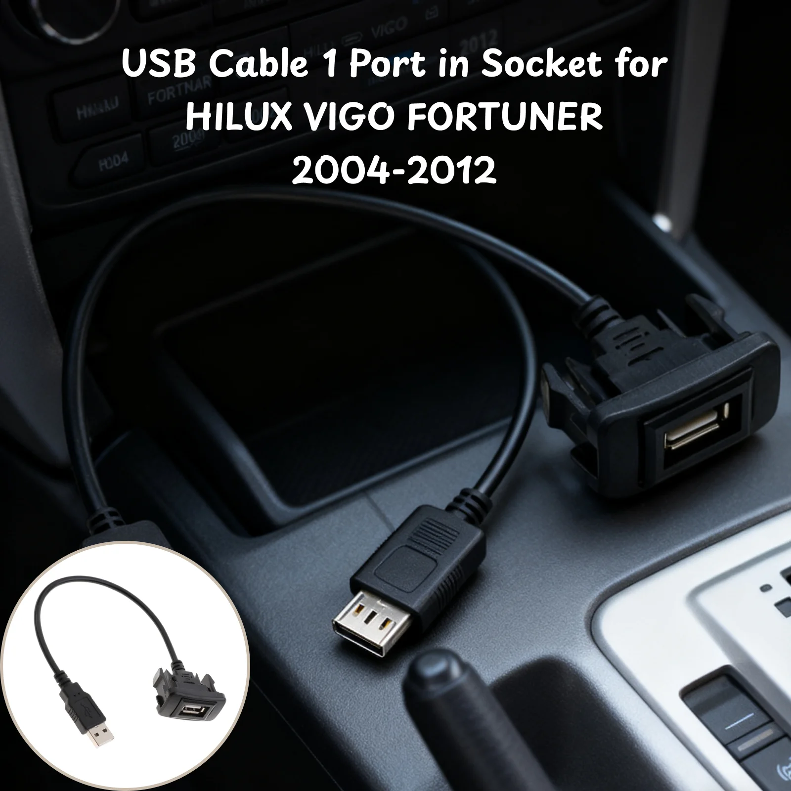 1 Piece USB Connector for Car, Repair Cable perfect replacement with Plug Socket USB Port Durable Practical Easy to install