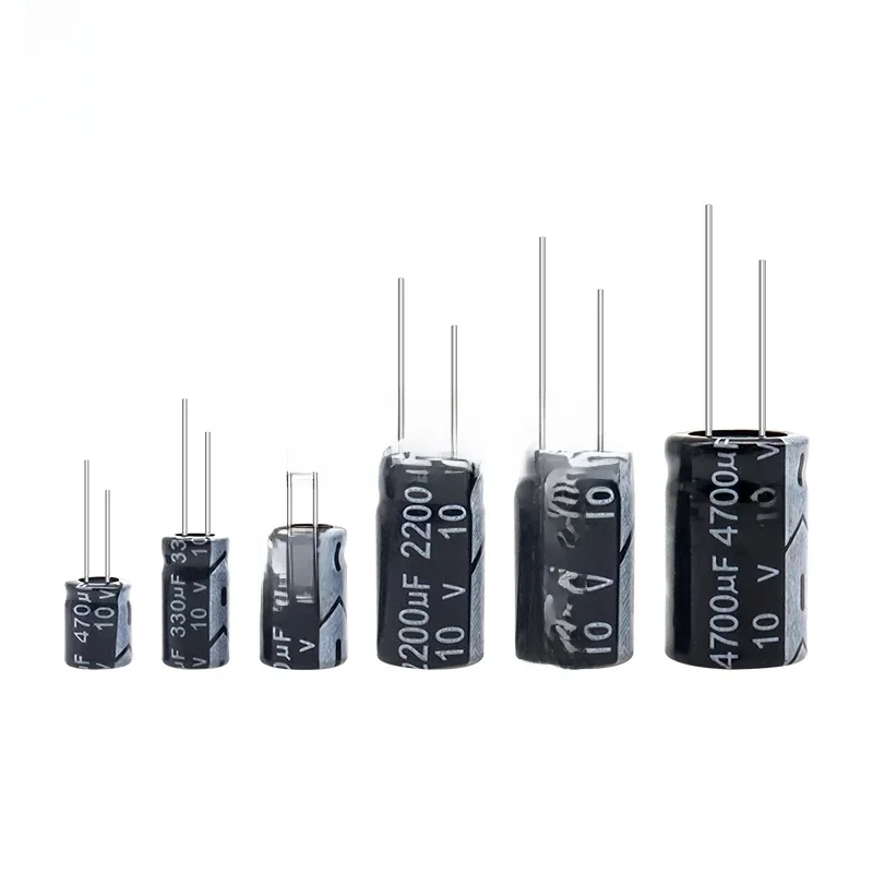10V Aluminiowy kondensator elektrolityczny 100UF 220UF 330UF 470UF 680UF 1000UF 1500UF 2200UF 3300UF 4700UF 10000UF — zdjęcie 2