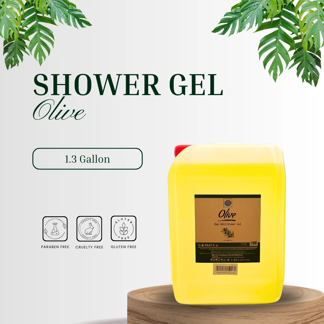 

Roomsium Shower Gel - Olive Blossom 1.3 Gallon (5L) | Premium Body Wash for Hotels & Homes