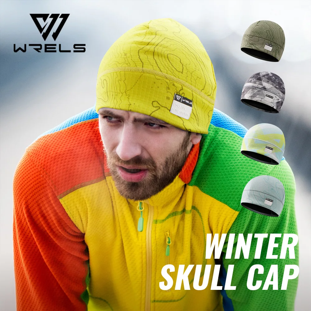 

WRELS Unisex Winter Warm Fleece Beanie Hat Thick Lightweight Windproof Breathable For Running Skiing Cycling Soft Sports Hat