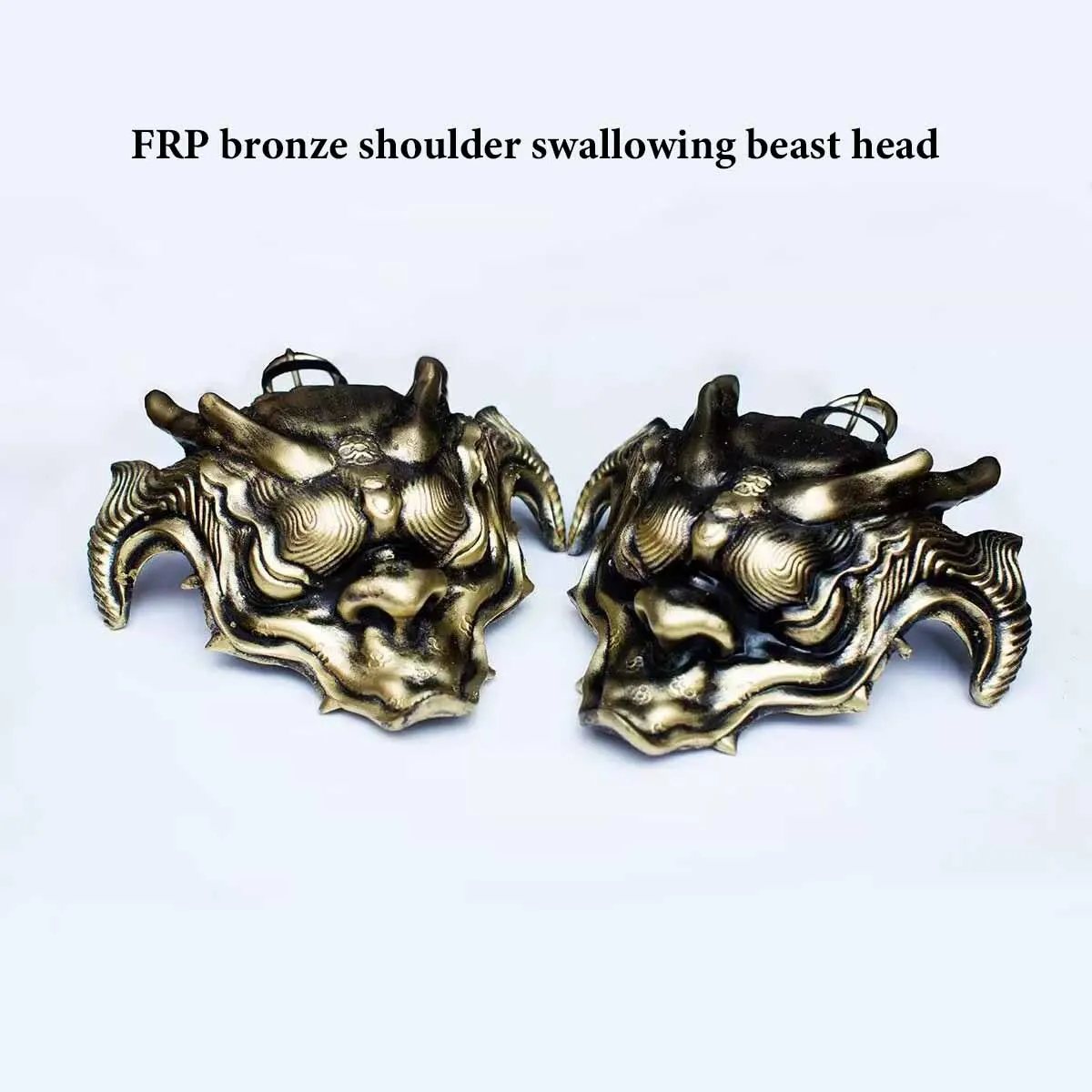 Armour Accessories Beast Head Shoulder Belly Metallic Zinc Alloy FRP Armour DIY Accessories Vintage Armor Accessories Golden