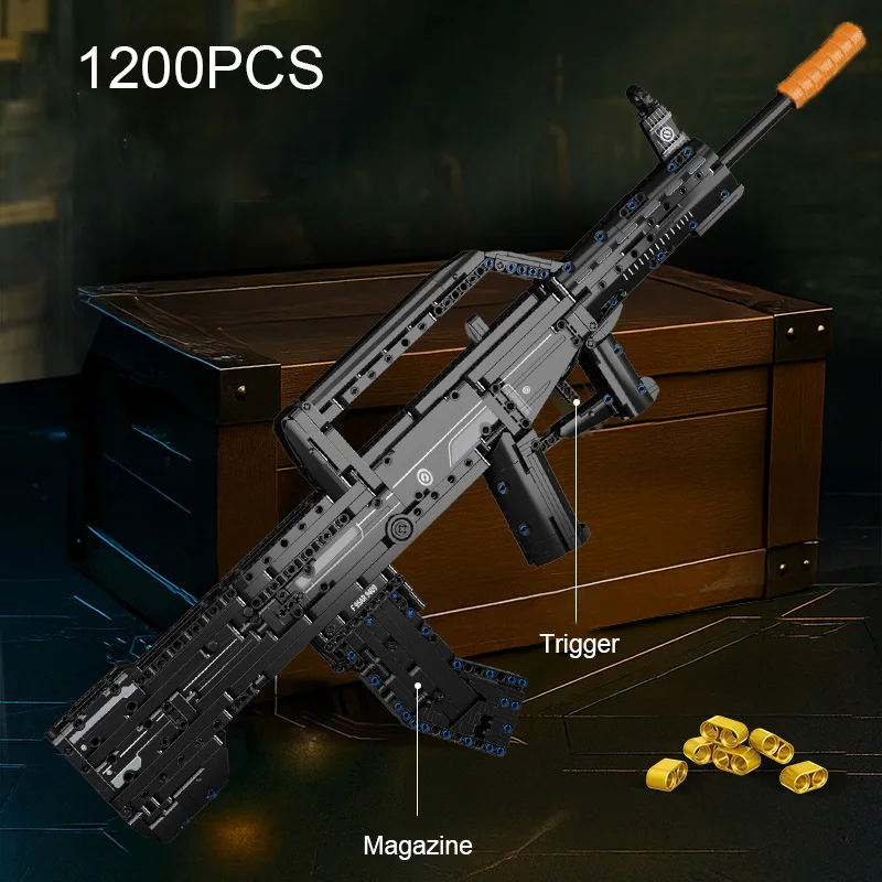 1200 building block gun model, M416 black gun type,enthusiasts to collect, desktop decoration, Halloween/Christmas/festival gift