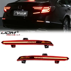 2PCS Full LED Bumper Reflector Lights For 2018-2022 Honda Accord Sedan,Function as Tail/Brake,Turn Signal Lights&Rear Fog Lamps