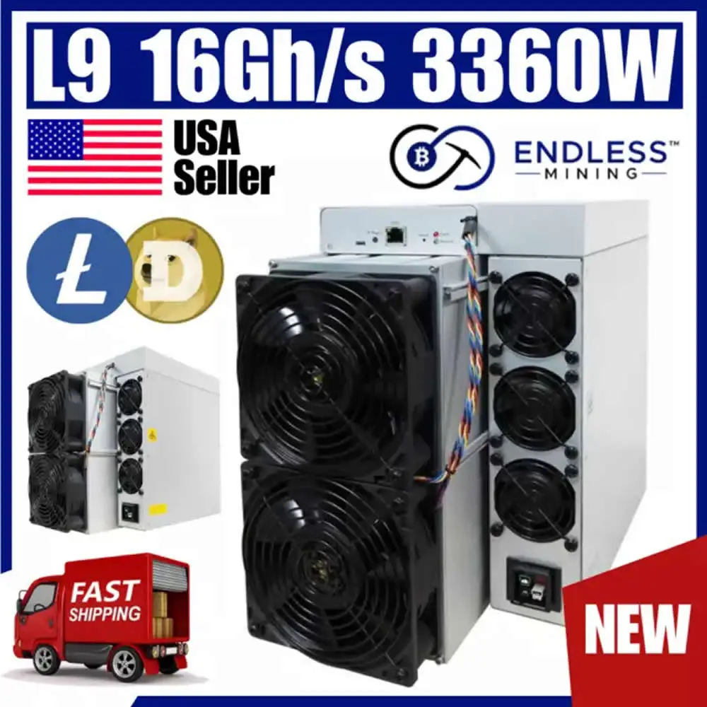 QR BRAND NEW Bitmain Antminer L9 16Gh/s 3360W – Input Voltage 220-277V - IN STOCK