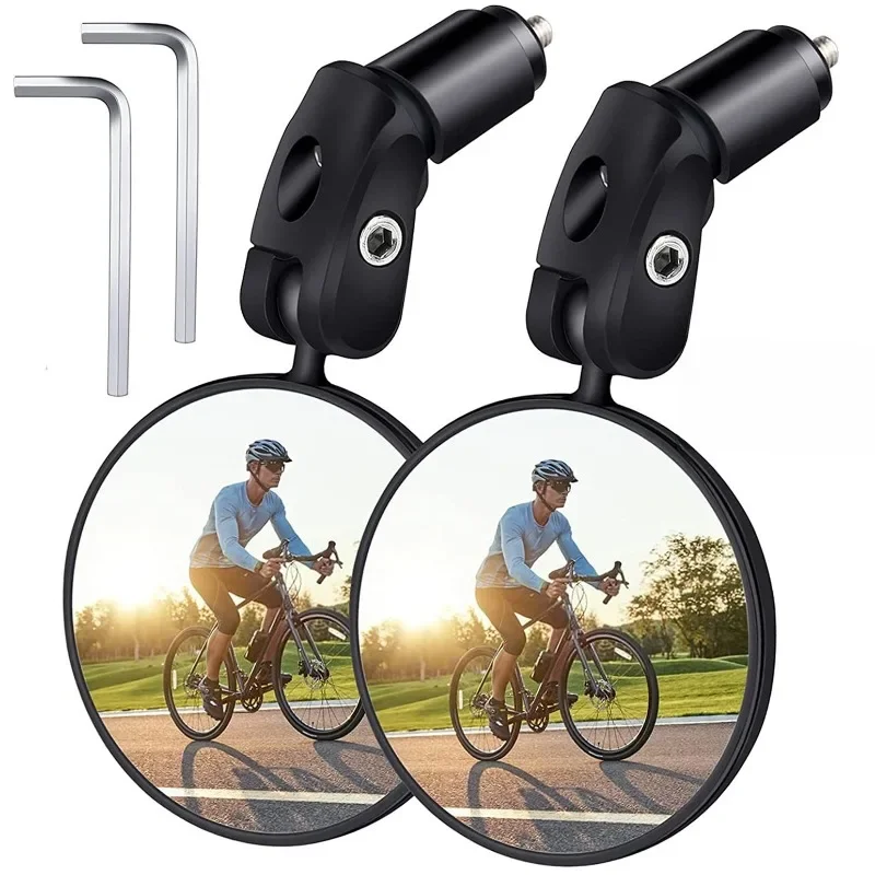 AliExpress 1/2pcs Bicycle Rearview Mirrors Handlebar Mount 360 Rotate Adjustable Wide-Angle Convex Mirror Bike Cycling Rear View Mirror