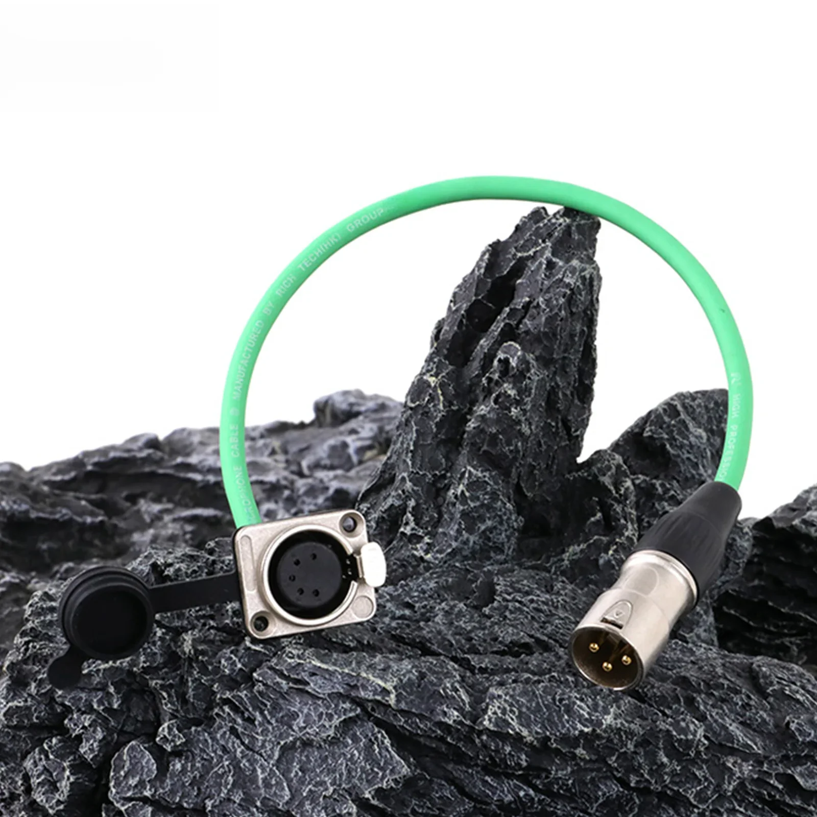 D Type 5Pin XLR Female Panel Socket to 3Pin XLR Male Plug Cable Extension Cord,XLR Feed/Pass Thru Converter Compatible with MIC