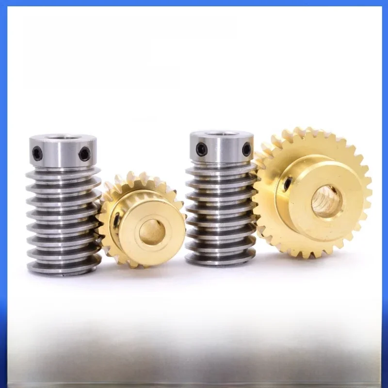 1 Stück 0,5 m 20 t-60 t Messing Schnecken rad Edelstahl Schnecken stange 0,5 Modul 20 Zähne-60 Zähne