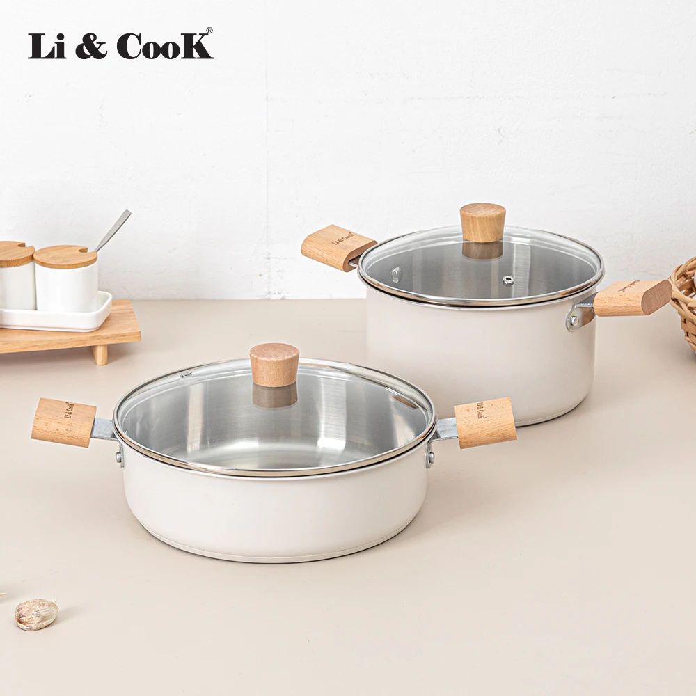 [Lee & Cook] Two Nordic Plus IH Pots (20 positive water, 24 hot pot)