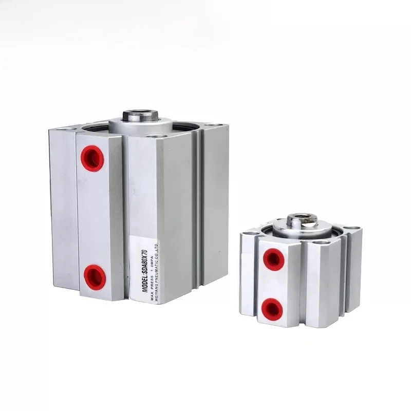 Cylindres pneumatiques compacts SDA 16/25/50/100mm, alésage Double effet 5/10/20/30/40/50/60/70/80/90/100mm