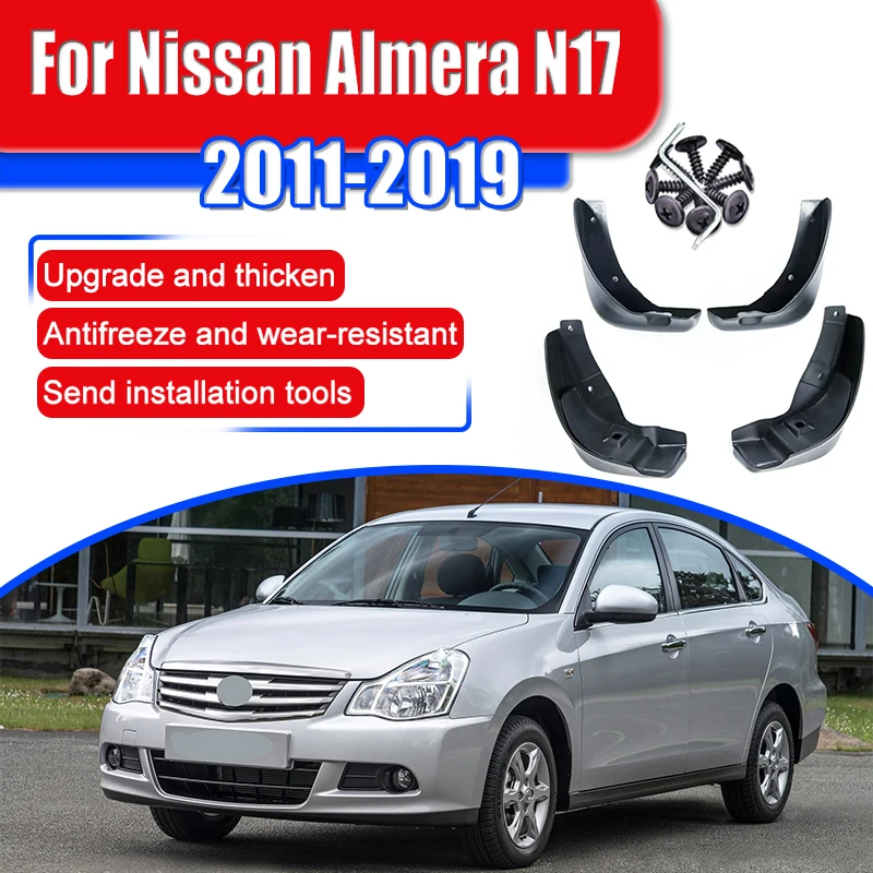 

For Nissan Almera Sunny 3rd N17 2011~2019 2012 2013 2014 2015 Car Accessories Auto Parts Tools Mudguards Special Guard Splash