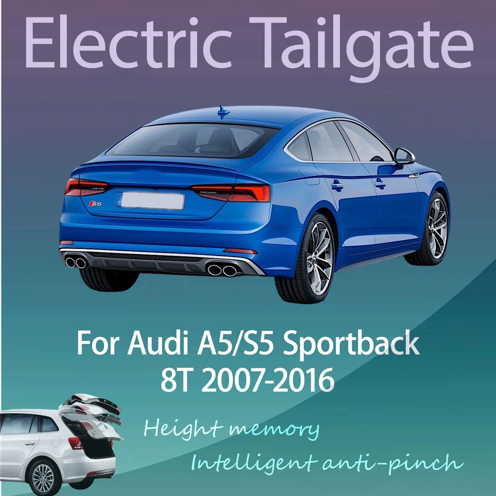For Audi A5/S5 Sportback 8T 2007-2016 Electric Modified Tailgate Intelligent Height Automatic Lifting Key-Controlled Trunk