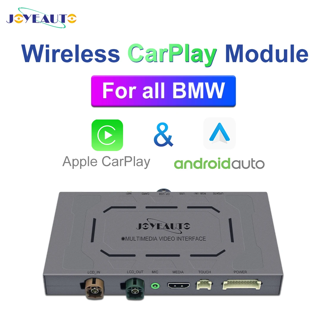 

Joyeauto CarPlay Wireless Apple Car Play Android Auto Mirroring Interface for BMW EVO CCC CIC NBT E90 F20 F30 X5 E70 X3 X1 Coupe