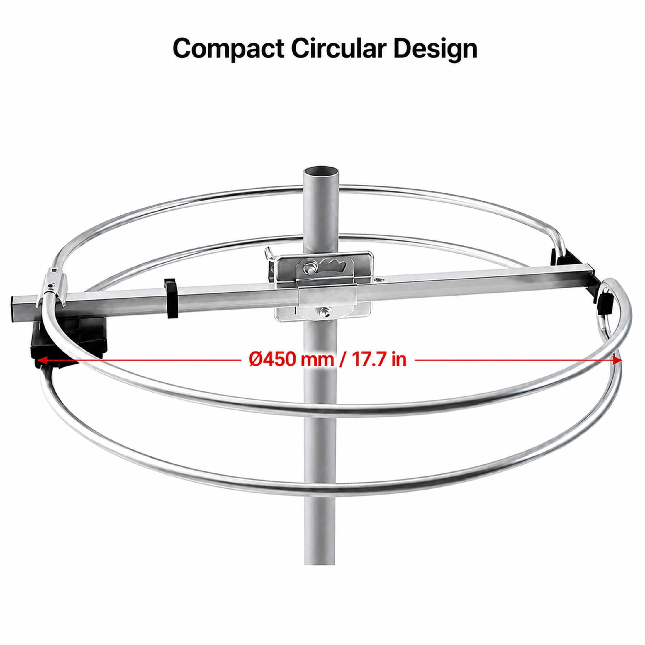 Outdoor FM Loop Antenna 88-108MHz for Home Radio Reception Durable Aluminum Attic RV Mount Circular Design for Enhanced Signal