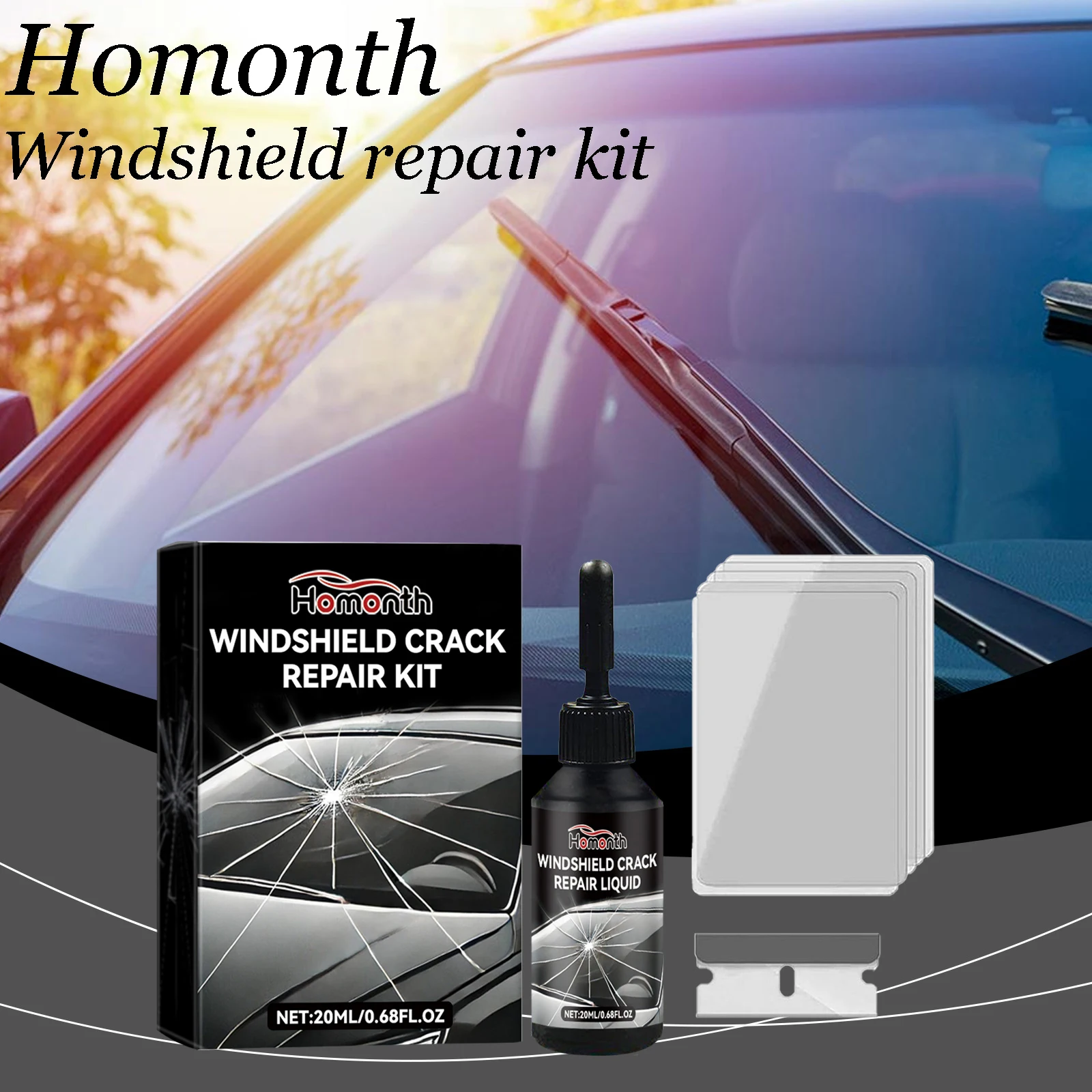 

Домашний комплект для ремонта трещин на лобовом стекле автомобиля, удаление царапин, улучшение лобового стекла, прозрачное восстановление оконного зрения, ремонт лобового стекла