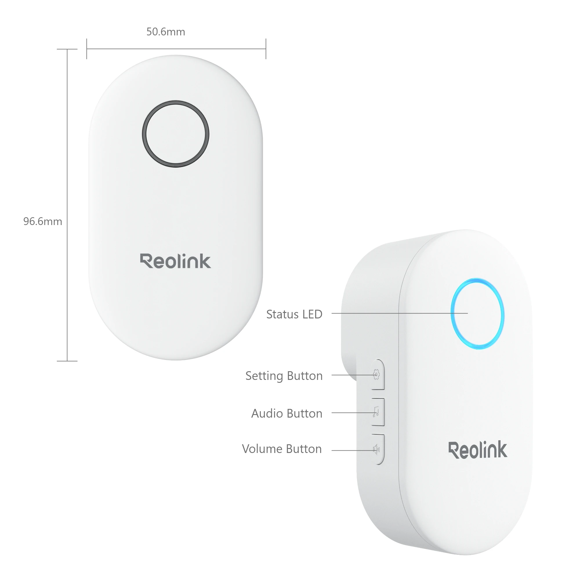 Reolink Chime Best Companion for Reolink Video Doorbell, Plug-in Solution Remote Control, Adjustable Ringtones, Volumes, Lights
