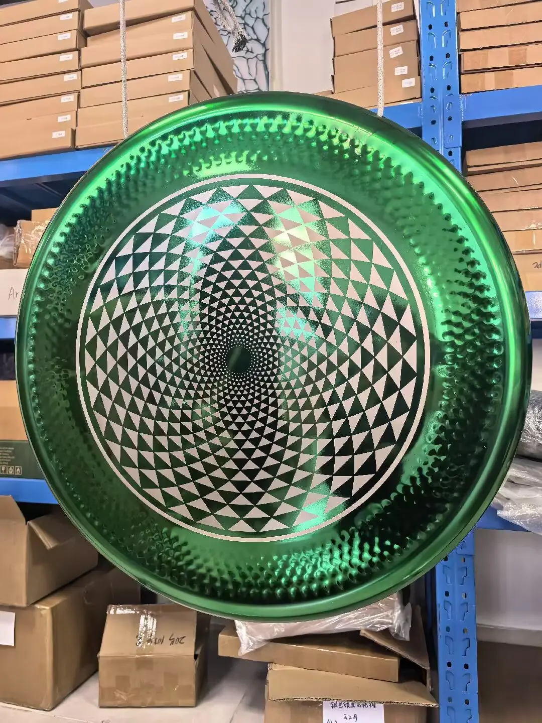 80cm Green Alloy Gong for Sound Healing – Deep Resonant Tones for Meditation, Relaxation, and Wellness