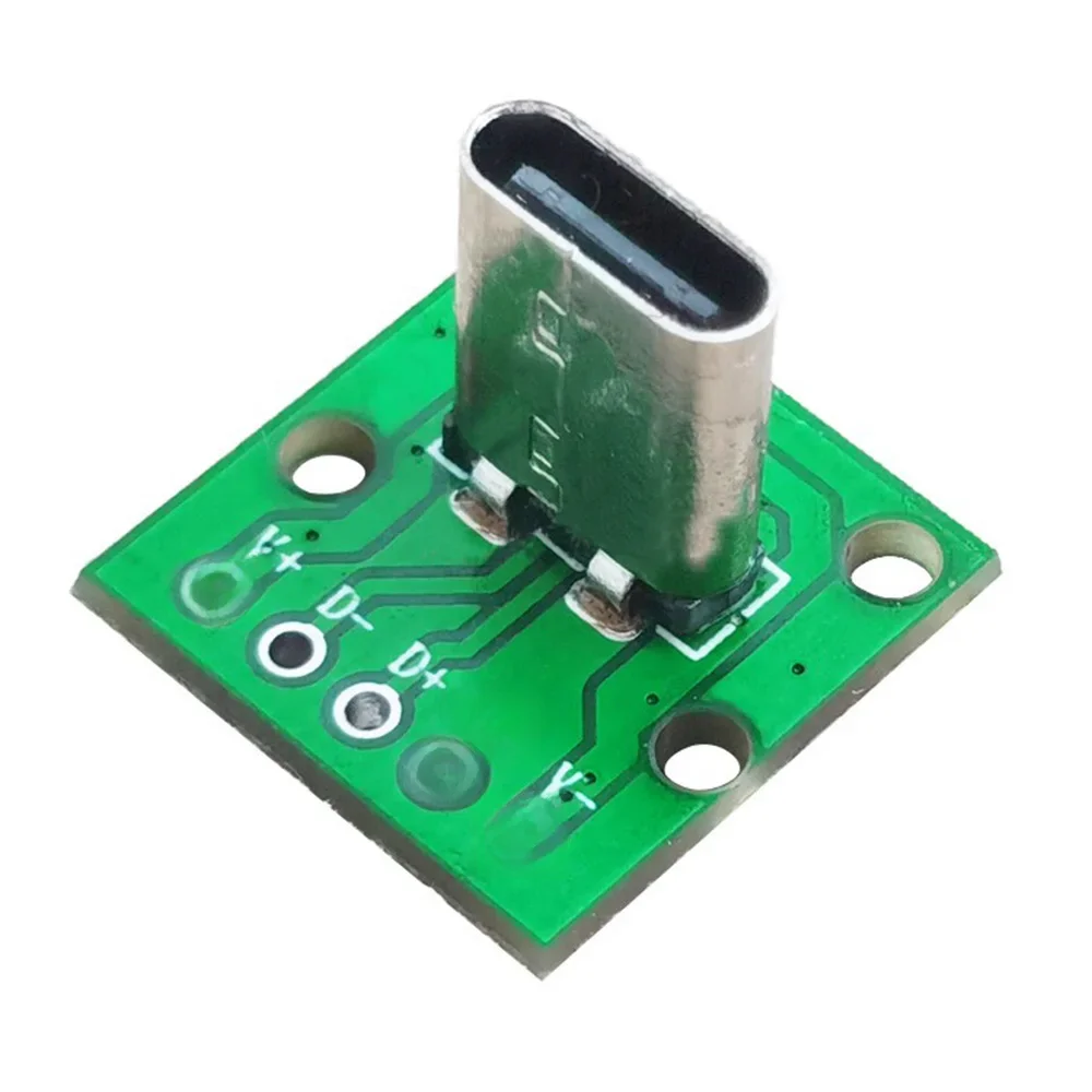 1-10 SZTUK Pionowe złącze żeńskie USB 3.1 typu C Adapter PCB Adapter ładowania Płytka testowa 180 stopni Pionowe gniazdo typu C — zdjęcie 2