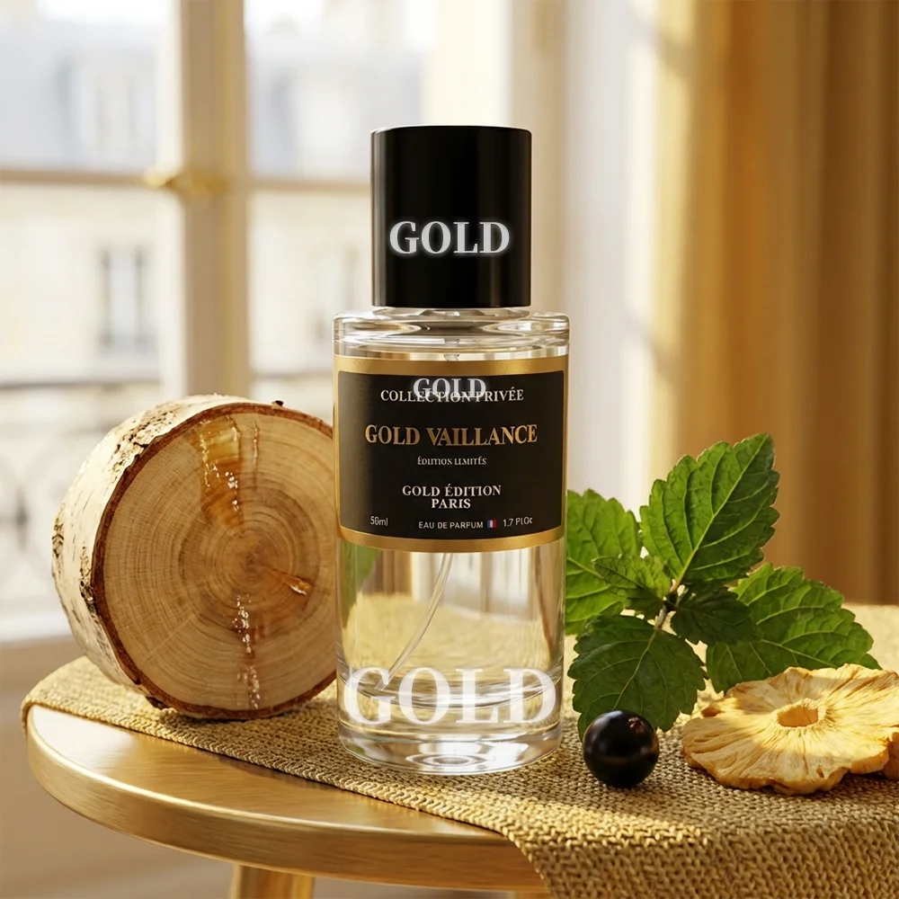 Collection Privée Gold Edition Paris Gold Vaillance - Eau de Parfum Unisexe boisée fruitée de longue durée - Made in France (50ml)