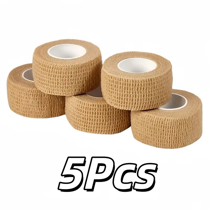 5 Rolls Self-Adhesive Elastic Toe Finger Tape, Breathable Non-woven Blister Prevention Pads