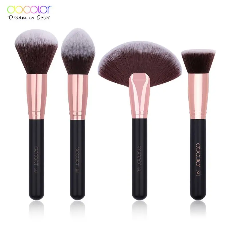 Brocha para base Docolor, brochas para pulir la parte superior plana, brocha para polvos de contorno, resaltador, brochas de maquillaje, Pincel Maquiagem