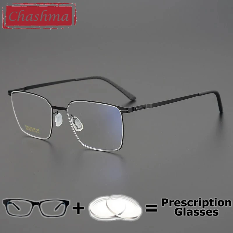 Chashma Prescription Glasses Men Ultra Thin Progressive Eyeglasses Frames Women Pure Titanium Spectacles Recipe Myopia Eyewear