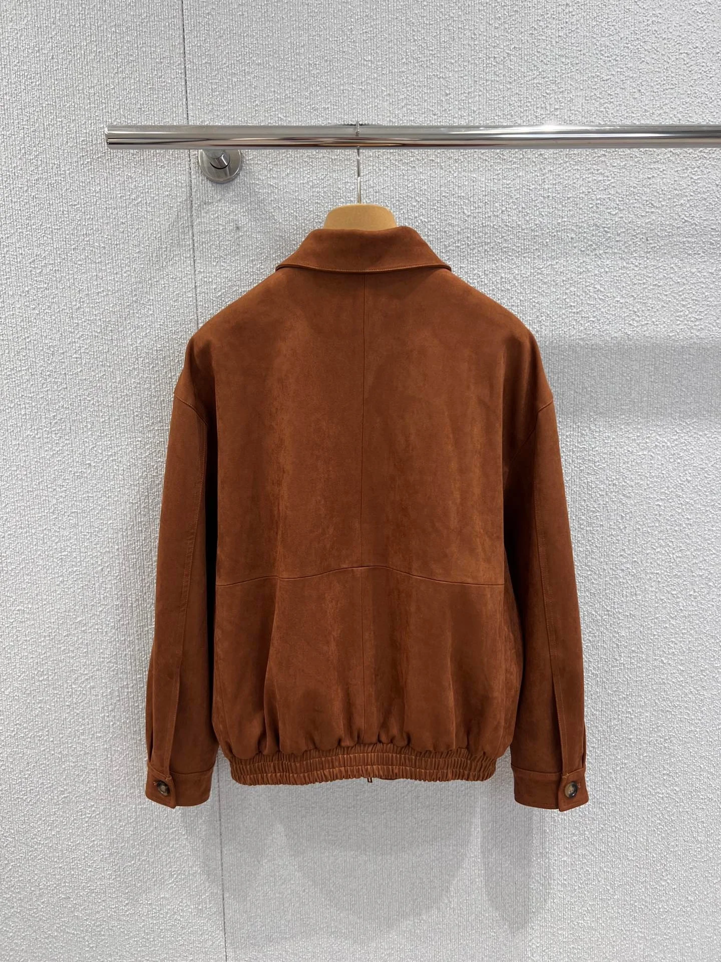 

Autumn/Winter 2025 Fashion Women's Clothing Jacket Loose Vintage Silhouette Brown Zipper Cardigan Suede Jacket