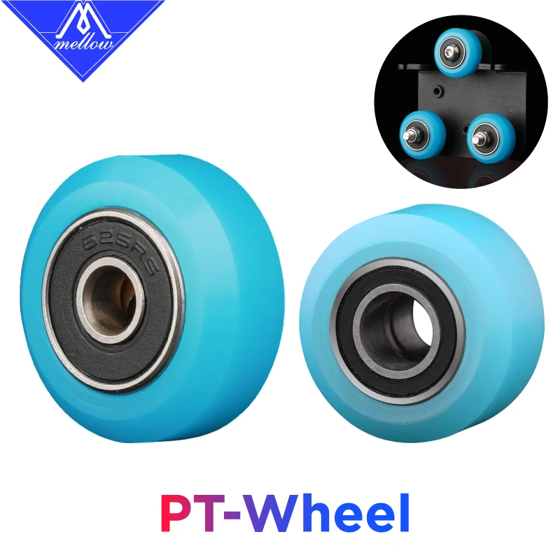 Mellow PT-Wheel V-Slot Guide Wheel 625zz Bearings For Creality CR10 Ender 3 High Loads Smooth Surface Self-Lubricating Low Wear