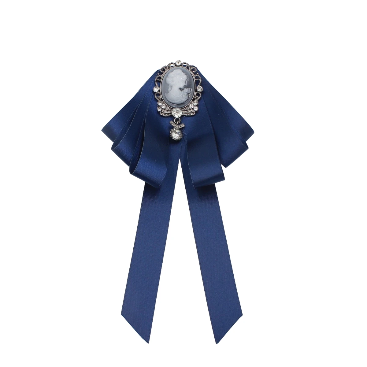 韓国リボン蝶ネクタイブローチ女性カレッジスタイルシャツ襟ピンファッションクリスタル蝶結びブローチ制服アクセサリー