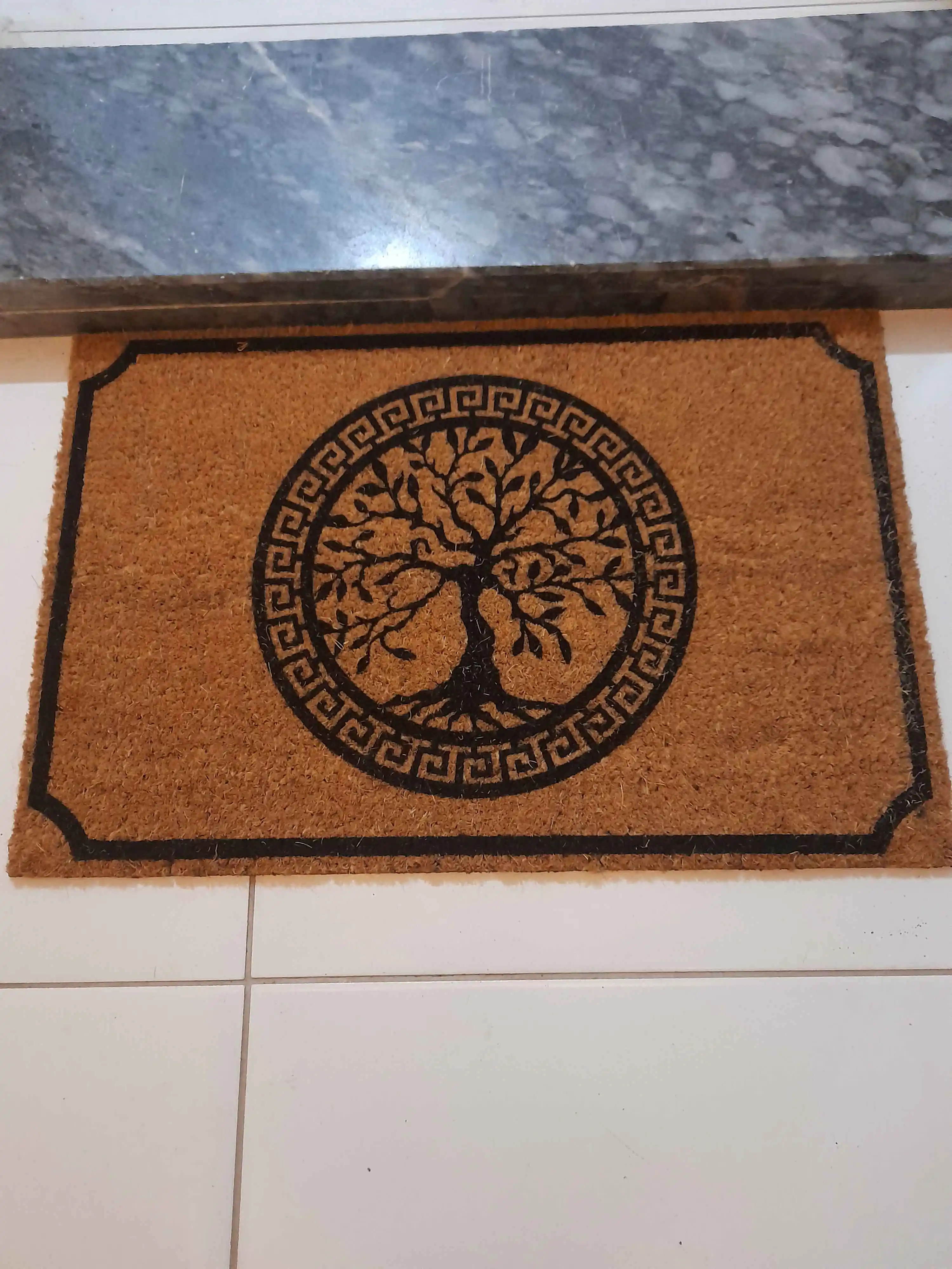 Tree of Life Pattern Doormat 40x60cm Doormat Welcome Letters Anti-Slip Doormat Carpet Doormat Letters Flannel Outdoor Kitchen