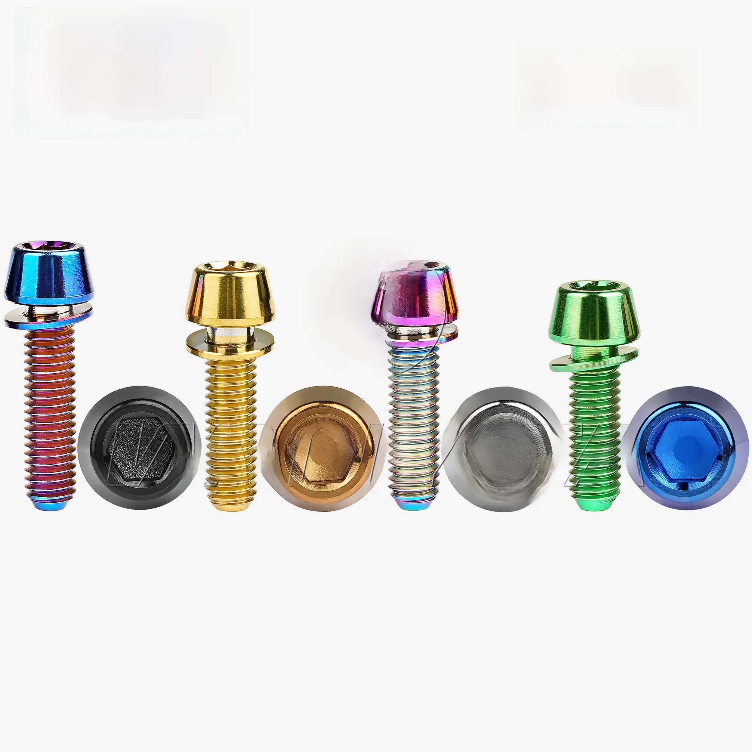 AliExpress Wanyifa 6Pcs Titanium Ti M5 M6 x 16 18 20 25mm Allen Hex Tapered Head Bolts With Washer Screw For Bicycle Stem