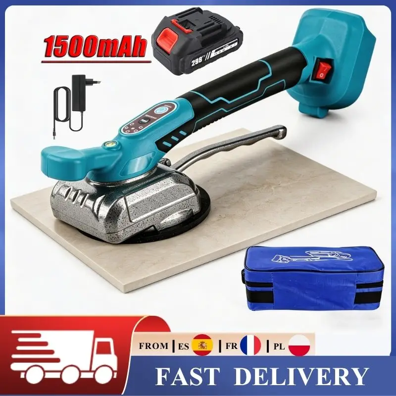 Ventouse vibrante électrique robuste pour carreaux, réglage 5 vitesses, capacité de charge 50 kg, machine de nivellement pour carreaux et dalles de marbre