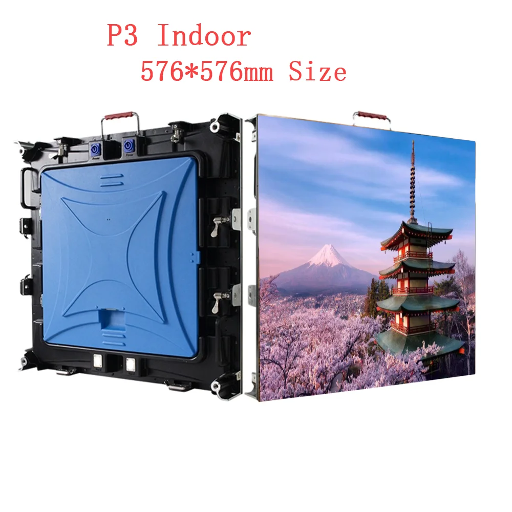 

P3 Indoor HD RGB Full Color 576*576mm Diecasting Aluminum Cabinet Led Video Wall Screen Display