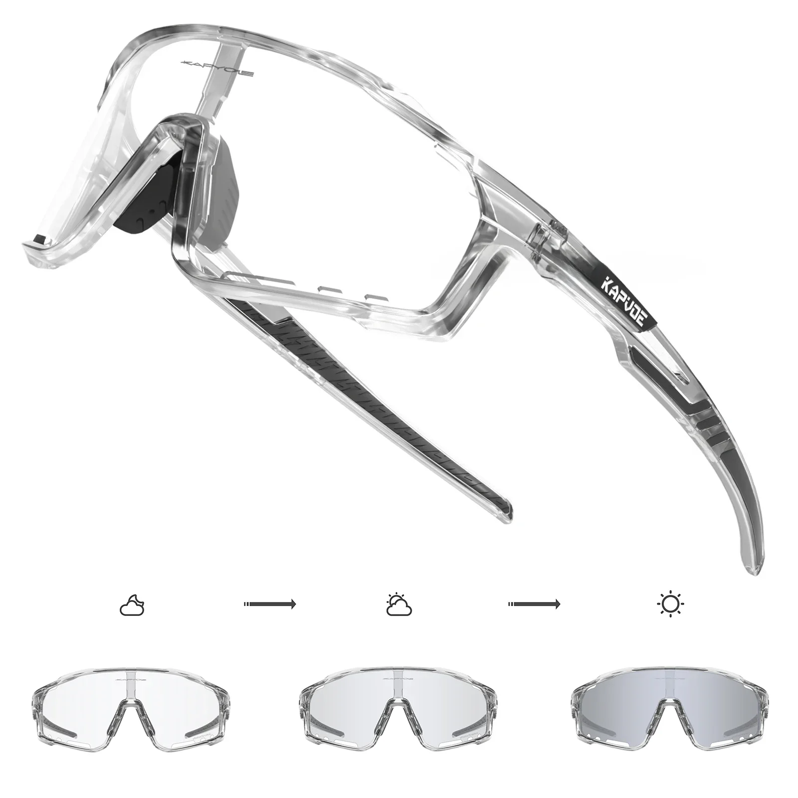 AliExpress kapvoe Kapvoe Sliver Photochromic Cycling Glasses Sports Sunglasses Men Women Speed Road Mtb Mountain Bike